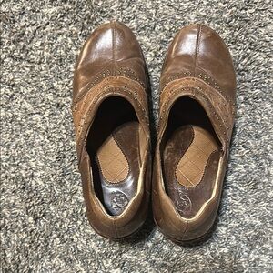 Ariat Brown Leather Slip-On Shoes
